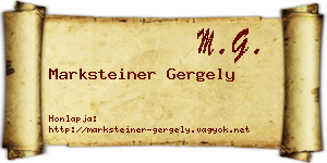 Marksteiner Gergely névjegykártya